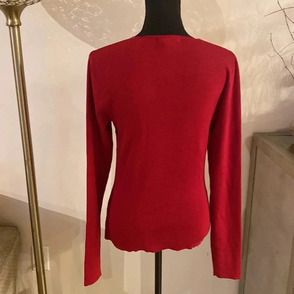 LILLIE Rubin silk burgundy sweater size 8 - Picture 3 of 4